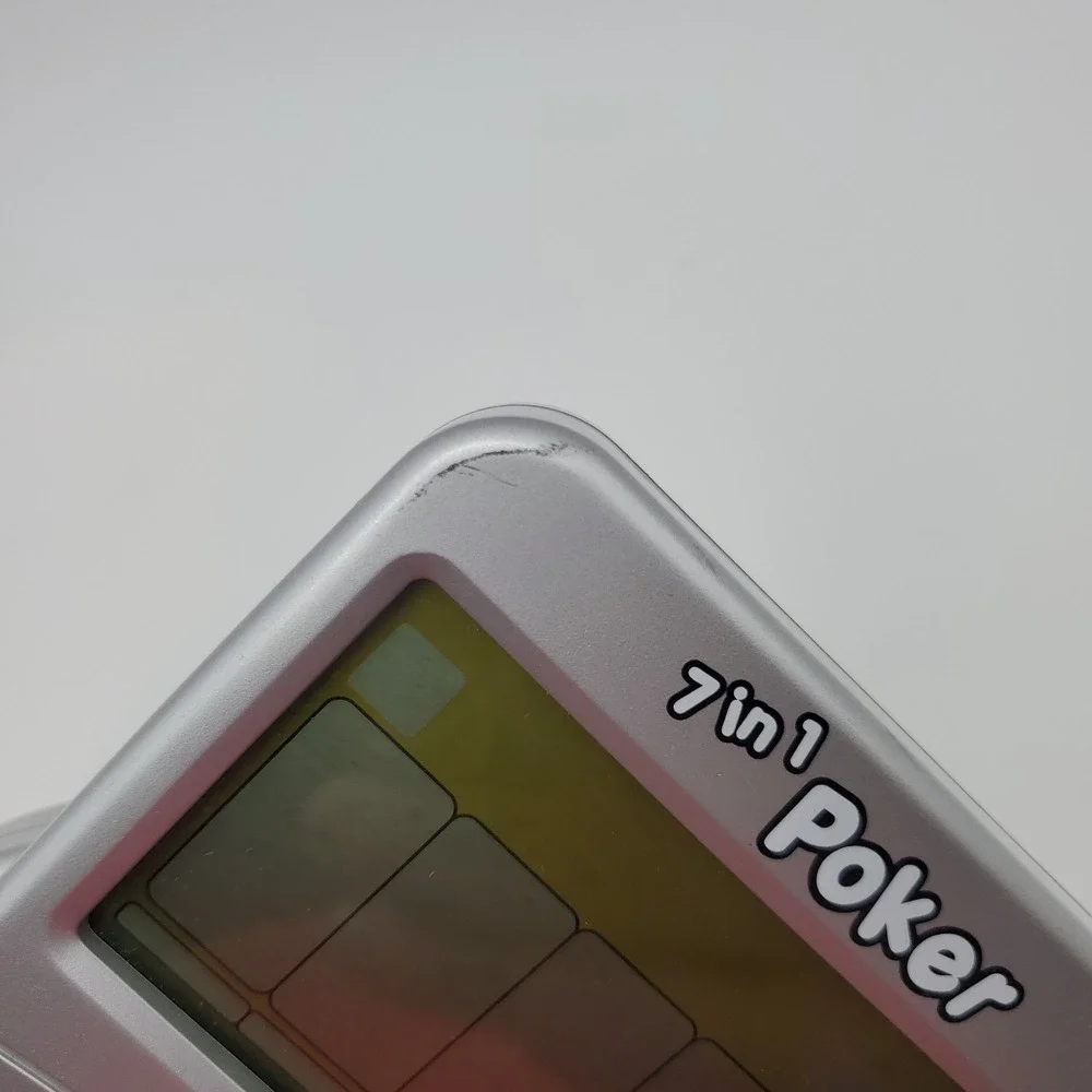 7 in 1 Poker Mega Screen Handheld Electronic Video Portable Game TESTED-WORKING